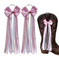 Pink Ribbon Bow for Cowboy Boots